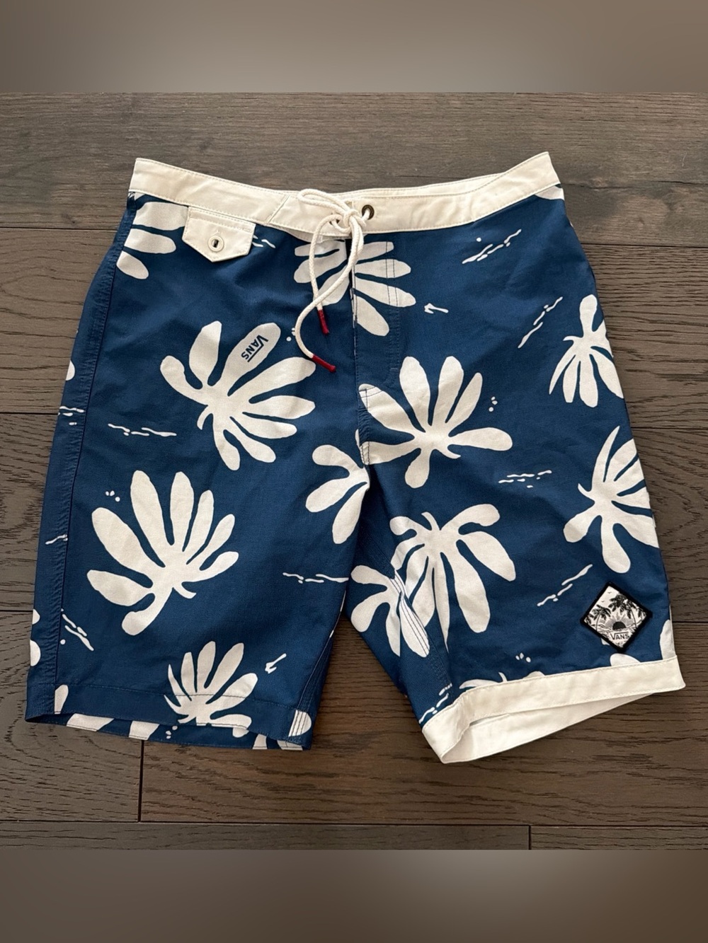 Vans Shorts Men's Hawaiian Joel Tudor Blue Beach Boardshorts 28